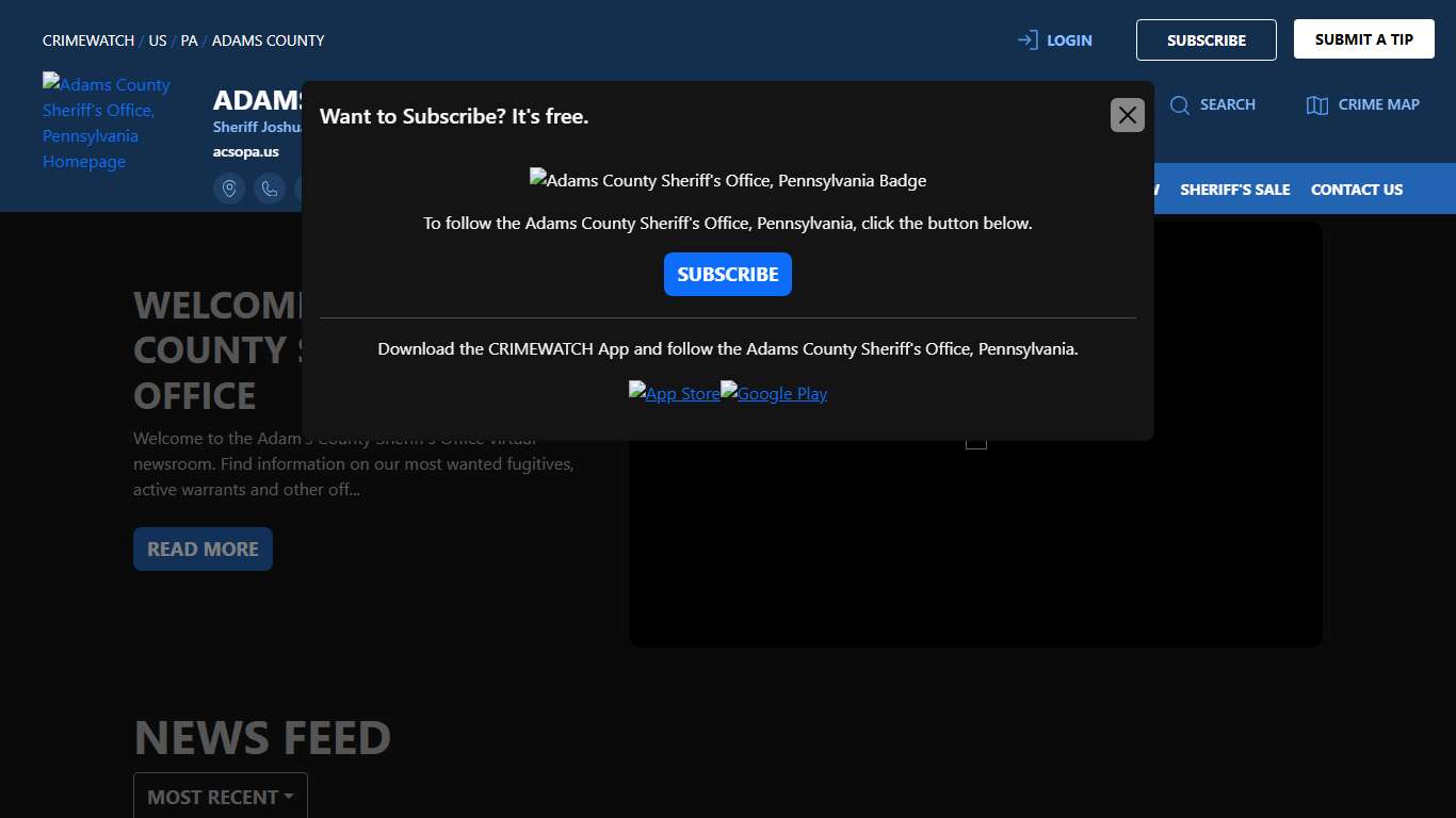 Adams County Sheriff's Office, Pennsylvania Adams County